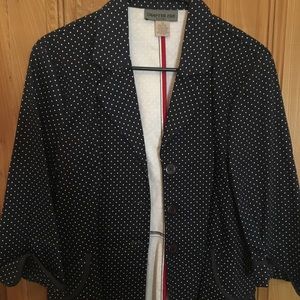 Navy Polka Dot Blazer